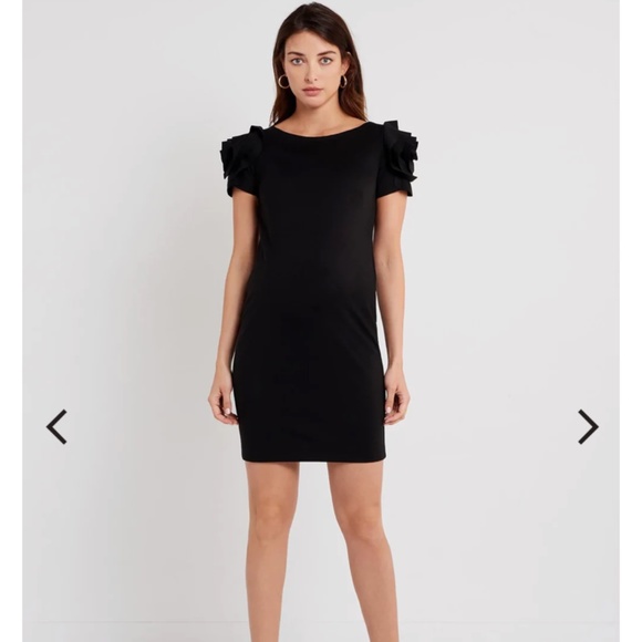 NWT lPIETRO BRUNELLI CAPRI DESIGNER BLACK MATERNITY DRESS - SIZE L - Picture 4 of 13